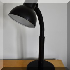 D26. Black metal desk lamp 19” - $12